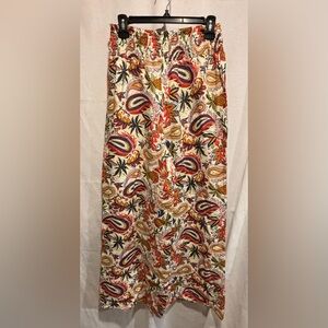 Boden Colorful Paisley Wide Leg Pants
